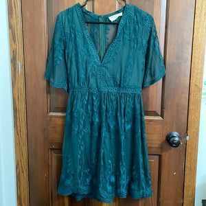 Elegant Teal Mini Dress